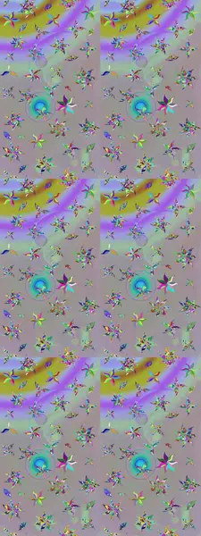 Raster illüstrasyonu. Güzel kumaş deseni. El çizimi. Çiçekler, dallar, otlar ve çiçekler.