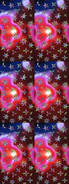 Klasik çiçekler. El çizimi, soyut ve süslü elementler. Yaz çiçekleri teması. Kahverengi ve kırmızı renkler. Suluboya resim taklit Raster illüstrasyonu.