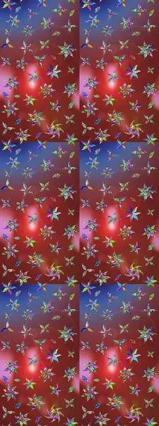 Güzel çiçek deseni. Kahverengi ve kırmızı renkte çiçekler. Renkli Bahar Teması eskiz kalıbı. Düz Çiçek Elementleri Tasarımı.