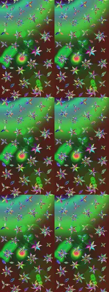 Yeşil ve kahverengi renkli çiçekler. Nazik, narin çiçek arkaplanı. Raster çiçek desenli ve çiçekli..