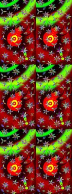 Kızılderili desenli desenli desenli şal deseni. Etnik Mandala süsü. Raster Henna dövme stili. Tekstil, tebrik kartı, boyama kitabı, telefon kılıfı baskısı için kullanılabilir.