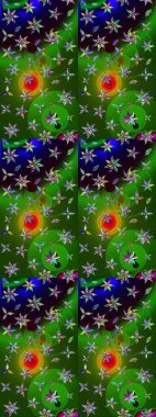 Raster güzel bir çiçek deseni çizmiş. Bahar mevsimi. Tatil havası. Nazik romantik baskı.