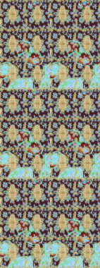 Damask arkaplanı. Barok tarzında altın çiçekli süs. Tarafsız renklerde altın element. Altın çiçekli çizim şekli.