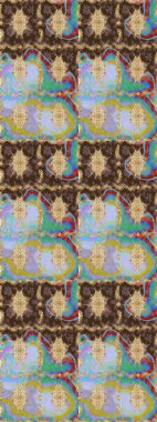 Raster geleneksel oryantasyon süsü. Kahverengi renklerde altın desenler ve altın elementler. Klasik altın deseni çiz.