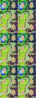 Altın elementlerle yeşil renklerde altın desen. Geleneksel klasik altın desen. Raster oryantal süs. Barok tarzında eskiz doğulu süsü..