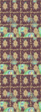 Kahverengi renklerde altın element. Tasarım şablonu için çizgi çizimi sınırı. Doğu tarzı element. Davetiyeler, kartlar, web sayfası için Raster illüstrasyon. Altın çizgili çiçek dekoru.