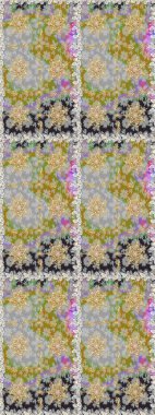 Raster illüstrasyonu. Gri renklerde ve altın elementlerle klasik, pürüzsüz desen.