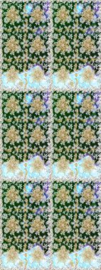 Raster illüstrasyonu. Tarafsız renklerde, altın elementlerle klasik, pürüzsüz desen.