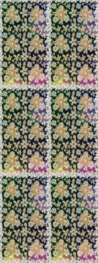 Süslü raster dekorasyonu. Barok tarzında duvar kağıdı tasarımı için kusursuz damaske deseni arkaplanı. Altın elementlerle gri renklerde altın desen.