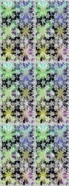 El yapımı dekoratif çerçeve, albüm kapağı, tebrik kartı, klasik Art deco tarzı. Raster soyut çiçek çelengi altın karalama fantezi yaprakları ve tarafsız renklerde çiçek.