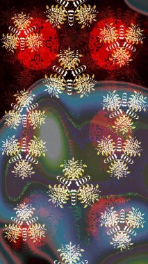 Çiçek desenli eskiz, darbeler, sıçramalar, yaz çiçekleri. Raster illüstrasyonu. Kahverengi ve gri renkte çiçekler.