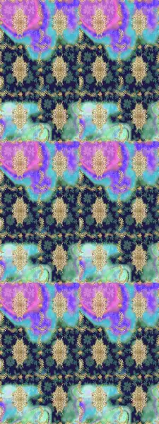 Klasik Raster Golden eskiz kalıbı. Klasik klasik klasik arka plan. Geleneksel oryantasyon süsü. Mavi renkler ve altın elementlerle çizim deseni.