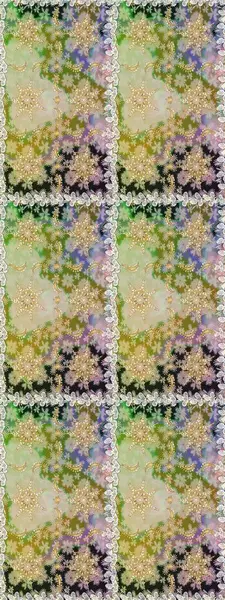 Raster altın desen. Kusursuz kıvırcık saçlar. Doğulu stil, altın elementlerle altın deseni nötr renklerle donatır..