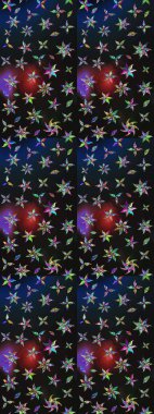 Eskiz arkaplan modeli. Raster hisseleri. Çiçekler gri ve maviye. Suluboya, elle çizilmiş.