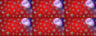 Arkaplan dokusu, duvar kağıdı, kırmızı ve nötr renklerde çiçek teması. Soyut etnik raster çizim kalıbı. Kabile sanatı boho baskısı, klasik çiçek arkaplanı.