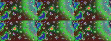 Raster illüstrasyonu. Renkli Bahar Teması eskiz kalıbı. Zentangle soyut çiçekleri. Karalama çiçeği. Düz Çiçek Elementleri Tasarımı. Şirin kumaş deseni.