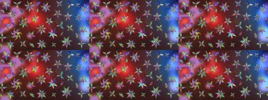 Suluboya etkisi. Raster deseni. Botanik çizim kalıbı. Organik elementler.