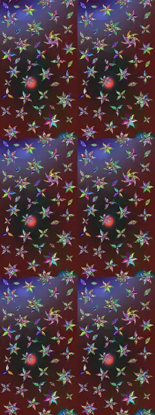 Mor ve kahverengi renkte çiçekler. Küçük çiçekte sevimli çiçek deseni var..