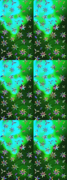 Güzel karalamalı çiçek desenli çizim. Raster illüstrasyonu. Güzel kumaş deseni. Küçük çiçekte sevimli çiçek deseni var..