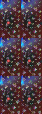 Raster illüstrasyonu. Güzel kumaş deseni. Güzel karalamalı çiçek desenli çizim. Küçük çiçekte sevimli çiçek deseni var..