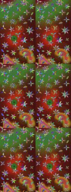 Küçük çiçekli şirin bir desen. Çiçek ve yapraklı çiçek deseni. Raster illüstrasyonu.