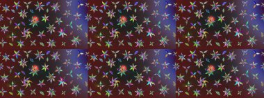 Modern stil dokusu. Çiçek desenli raster, mor ve kahverengi çizgi grafik deseni soyut raster arkaplan.