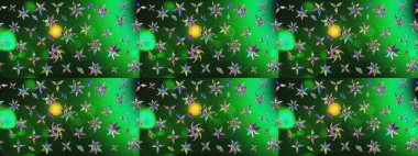 Çiçekler yeşile ve griye. Eskiz arkaplan modeli. Suluboya, elle çizilmiş. Raster stoku.