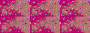 Çiçek deseni. Flower eskiz arka planı. Şatafatlı bahar bahçesi dokusu. Raster illüstrasyonu.