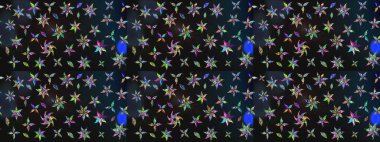 Raster illüstrasyonundaki çiçek desenli çizim. Gri ve mavi renkte çiçekler. Renkli Yaz Temalı eskiz kalıbı. Düz Çiçek Elementleri Tasarımı.