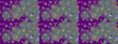 Şirin çiçekler. Çizgi çizimi kalıbı. Raster Moda kumaş deseni.