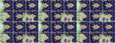 Doğum günü kartı, davetiye ya da afiş için iyidir. Dekoratif simetri arabesk. Raster illüstrasyonu. Ortaçağ çiçek desenini çiz. Mavi renkte altın.