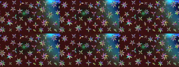 Küçük çiçekteki sevimli çiçek deseni. Güzel karalamalı çiçek desenli çizim. Güzel kumaş deseni. Raster illüstrasyonu.