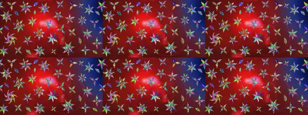 Çizim çiçek deseni duvar kâğıdı olarak kullanılabilir. Kırmızı ve kahverengi renkte çiçekler. Raster illüstrasyonu.