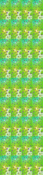 Yeşil ve nötr çiçekli eskiz deseni, suluboya çiçek deseni, şirin çiçek, duvar kağıdı, kart veya kumaş için fayanslı. Raster - stok.