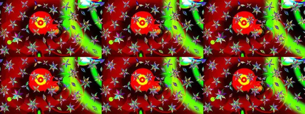 Raster çiçek desenli çiçek deseni, yapraklar, dekoratif elementler, sıçrama, lekeler, el çizimi kontur çizgileri ve Doodle çizim stili, grafik raster çizim çizimi.