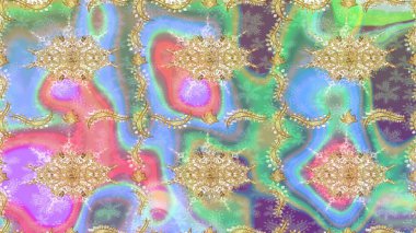 Çiçek desenli çizim. Skeç raster arka planı. Duvar kâğıdı barok, İspanyol kumaşı. Tarafsız renkler üzerine grafiksel modern çizim deseni.