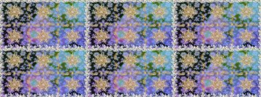 Kusursuz altın desenli bukleler. Raster illüstrasyonu. Doğu tarzı arabesk. Raster altın desen. Altın elementli gri renkler.