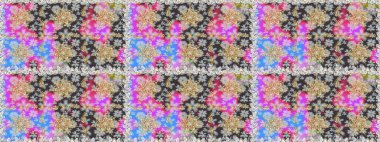 El yapımı dekoratif çerçeve, albüm kapağı, tebrik kartı, klasik Art deco tarzı. Raster soyut çiçek çelengi altın karalama fantezi yaprakları ve gri renkli çiçekler.