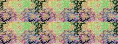 Çiçek kiremitleri. Raster altın tekstil baskısı. Kusursuz desenli oryantal süs. İslam tasarımı. Altın elementlerle nötr renklerde altın desen.