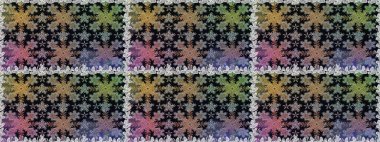 Kusursuz çiçek deseni. Siyah renklerde grafiksel, modern, pürüzsüz desen. Kusursuz raster arka plan. Duvar kâğıdı barok, İspanyol kumaşı.