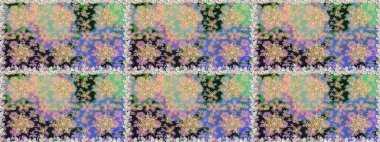 Süslü dekorasyon. Damask altın soyut çiçek nötr renklerde pürüzsüz desen. Raster illüstrasyonu.