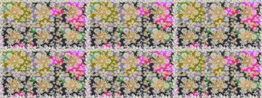 Antika altın tekrarlanabilir duvar kağıdı. Barok tarzında altın çiçekli süs. Gri renklerdeki altın element. Damask pürüzsüz tekrarlama deseni.