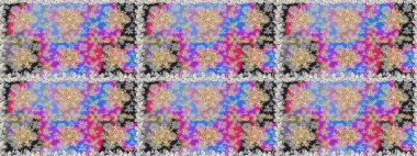 Damask pürüzsüz süsü. Tarafsız renkler üzerinde klasik oryantal desen. Geleneksel raster ve altın desen.