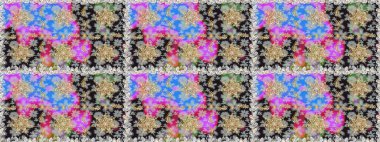 Doğu tarzı element. Altın desenli çiçek dekoru. Gri renklerdeki altın element. Davetiyeler, kartlar, web sayfası için Raster illüstrasyon. Çizgi sanatı tasarım şablonu için sınırsız sınır.