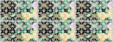 Kusursuz kraliyet lüksü, altın barok kumaş rengi. Altın antika ortaçağ dekoratifi, yapraklar ve tarafsız renklerde altın desenli süslemeleri olan pürüzsüz bir desen..