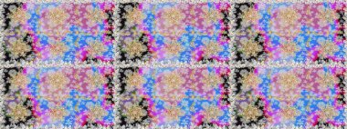 Raster geleneksel altın pürüzsüz deseni nötr renklerde. Barok tarzında kusursuz bir doğulu süsü..