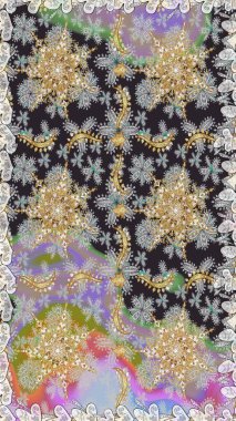 Noel altın kar tanesi kusursuz desen. Kış kar dokusu duvar kağıdı. Sembol bayramı, yeni yıl kutlamaları, altın desenler. Gri renkli altın kar taneleri.