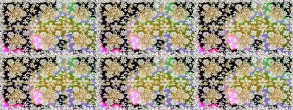 Kusursuz çiçek deseni. Duvar kâğıdı barok, İspanyol kumaşı. Tarafsız renklerde grafiksel modern kusursuz desen. Kusursuz raster arkaplanı.