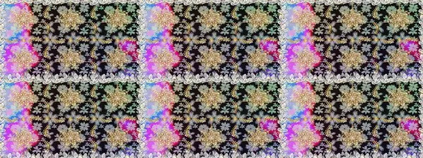 Kusursuz desenli oryantal süs. Çiçek kiremitleri. İslam tasarımı. Gri renkli ve altın elementli altın desenli. Raster altın tekstil baskısı.