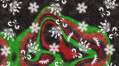 Güzel kumaş deseni. Raster illüstrasyonundaki çiçek desenli çizim. Gri ve kahverengi renklerde. Raster illüstrasyonu.